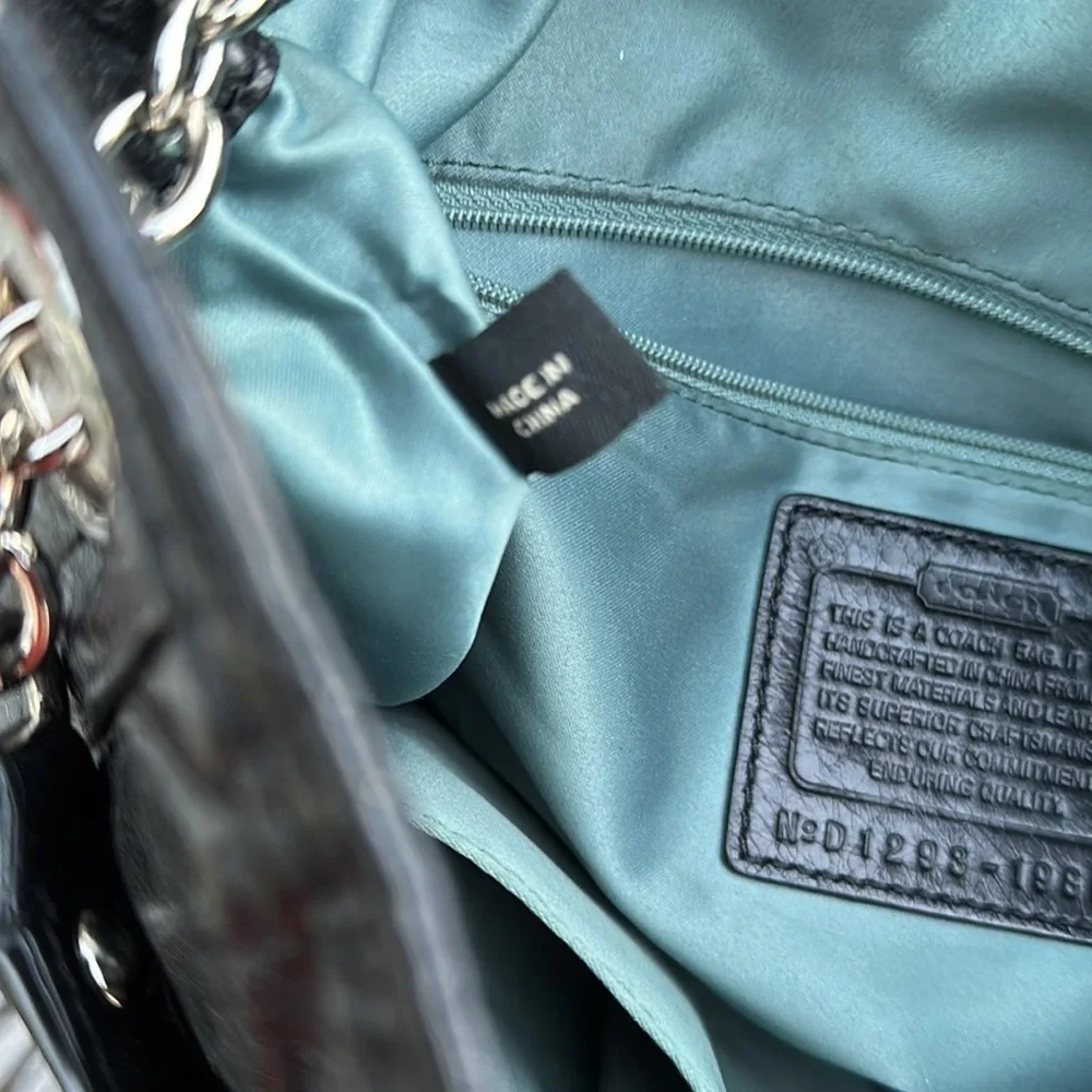 Coach quilted distressed